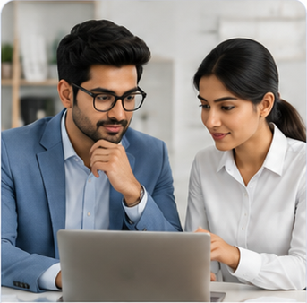 Professionals comparing online education options